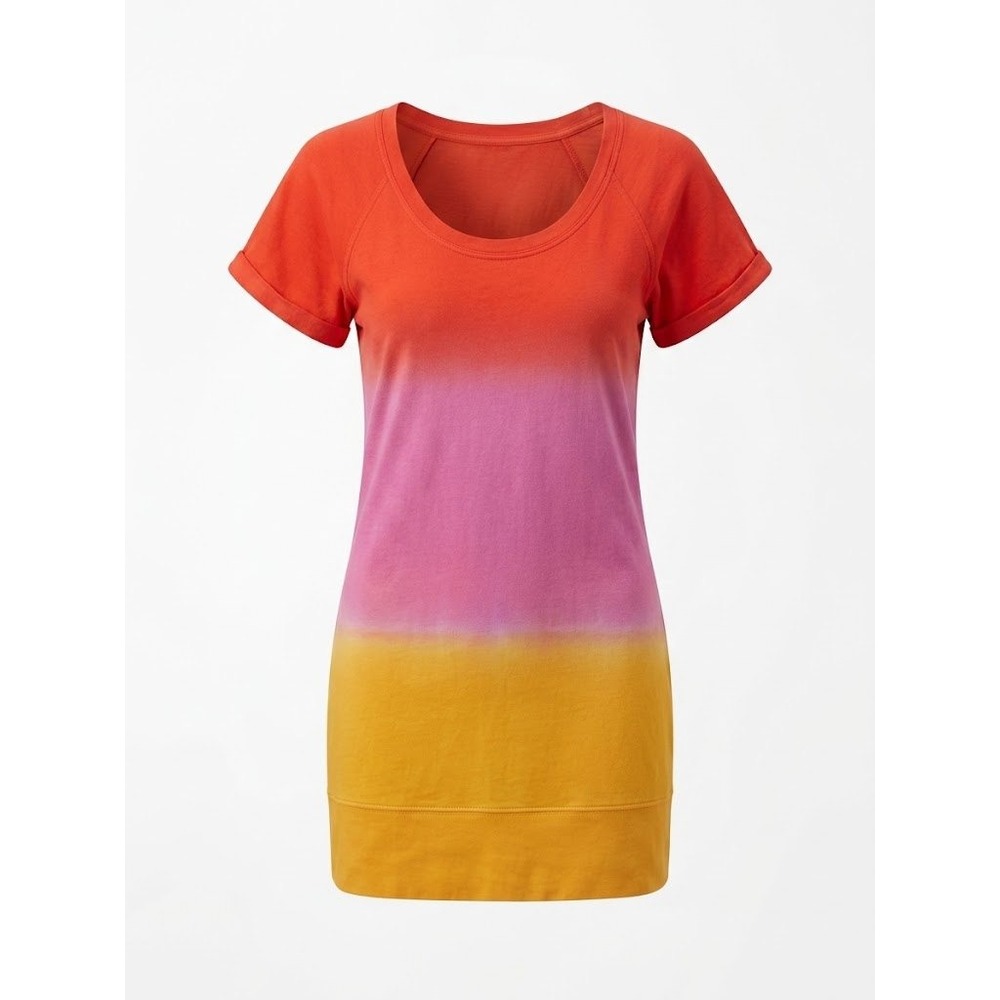 Diane von Furstenberg Dress Womens 6 Red Pink Yellow Ombre Sunset Desert Chic